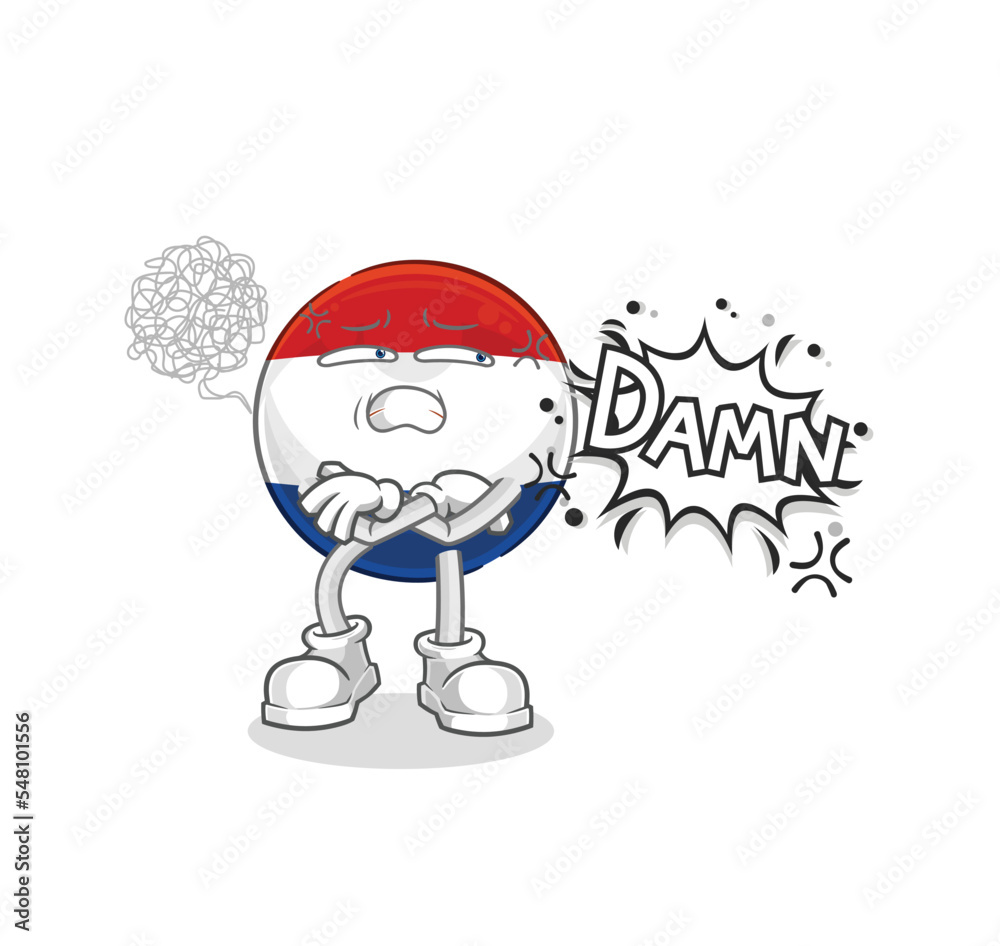 Netherlands very pissed off illustration. character vector Netherlands very pissed off illustration. character vector
