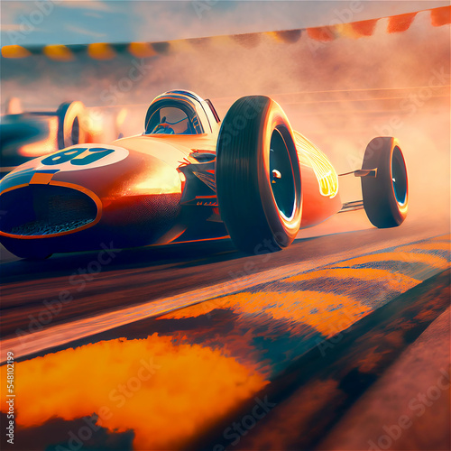 Race car cartoon