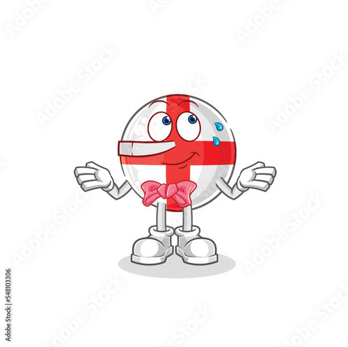 england lie like Pinocchio character. cartoon mascot vector