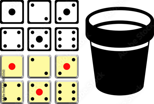dice faces set