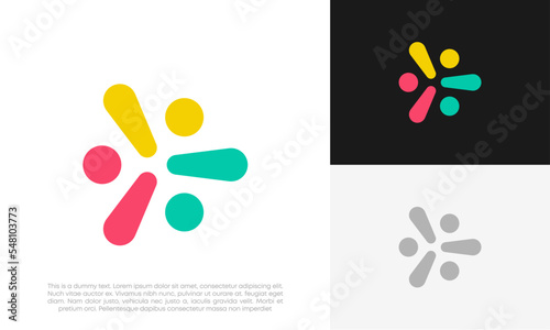 abstract people and human family logo design vector © DevArt