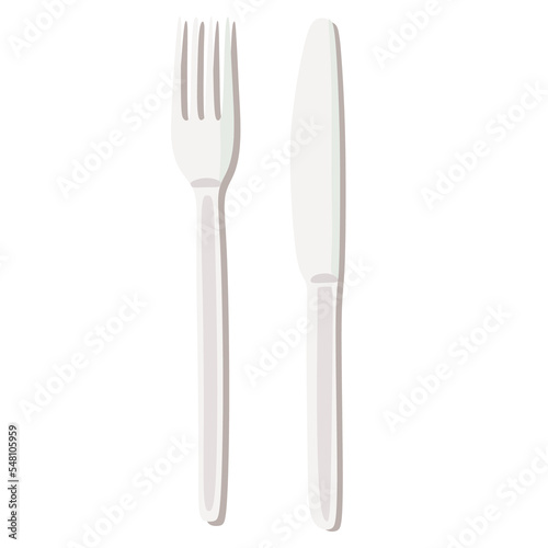 White fork and knife for your kitchen