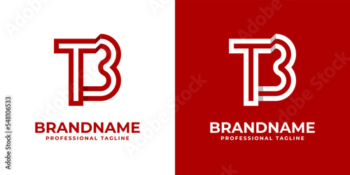 Modern Letter TB Logo, suitable for any business or identity with TB / BT initials.