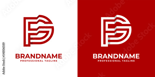 Modern Letter FG Logo, suitable for any business or identity with FG / GF initials.
