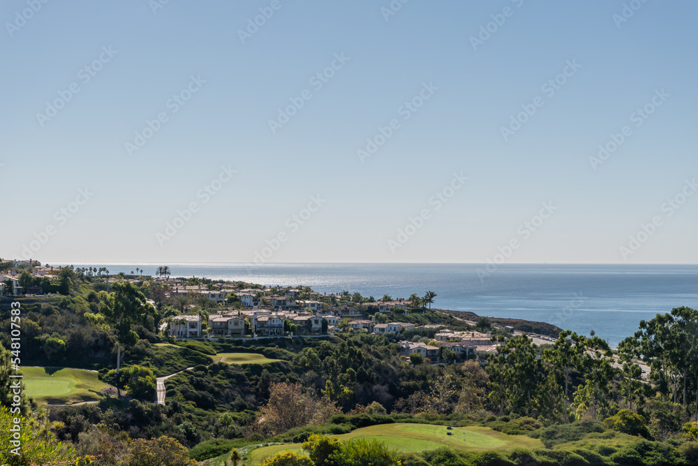 Scenic aerial Newport Coast vista, Newport Beach, Southern California