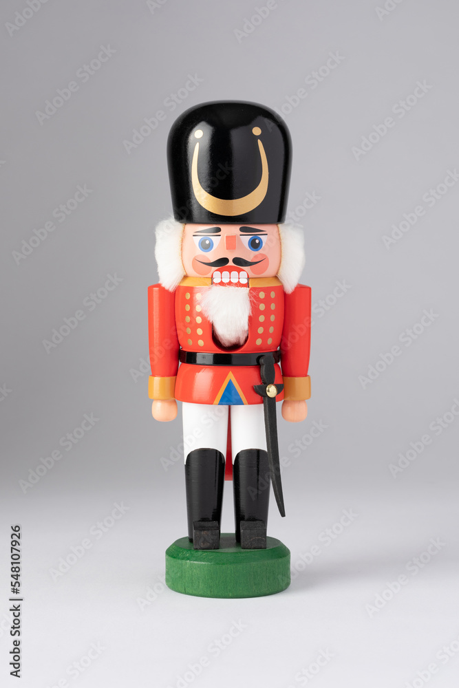 Fototapeta premium Christmas nutcracker isolated on white background. 