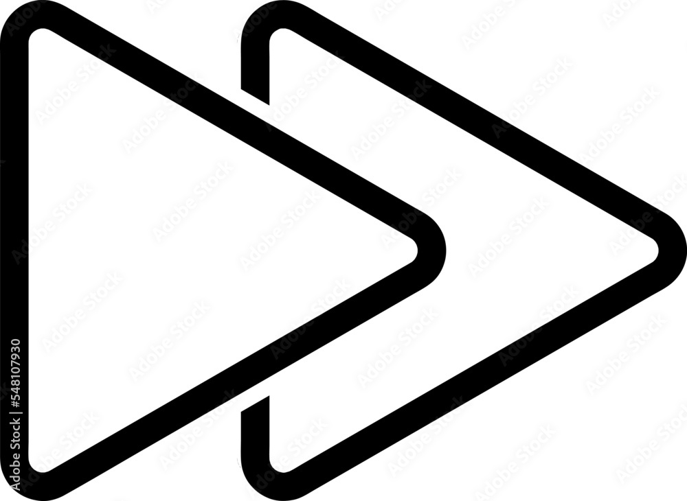 Double arrow line icon. linear style sign for mobile concept and web design. Forward, arrow, right outline vector icon..eps Double arrow line icon. linear style sign for mobile concept and web design. Forward, arrow, right outline vector icon..eps