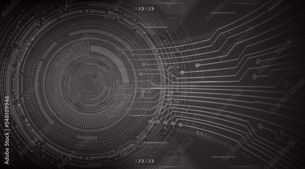 eye cyber circuit future technology concept background