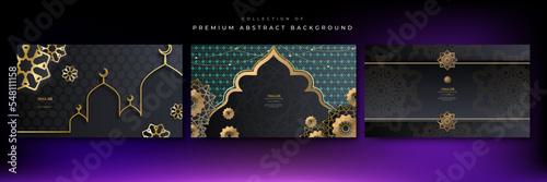 Realistic three dimensional ramadan background with arabic ornamental mandala pattern and mosque. Vector illustration for presentation design, flyer, social media cover, web banner, greeting card