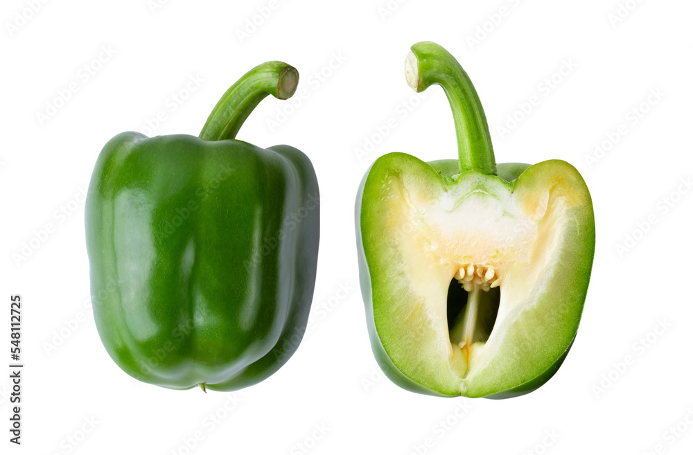 Green pepper isolated on transparent png