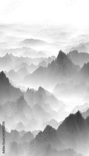 mountains in the fog © 悦 邵
