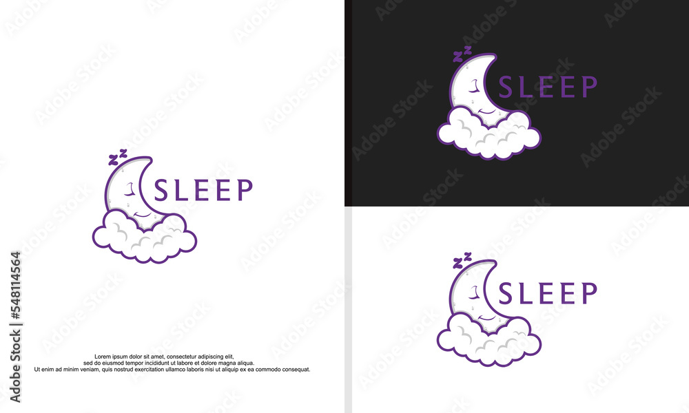 logo illustration vector graphic of the moon is smiling in its sleep. logo illustration vector graphic of the moon is smiling in its sleep.