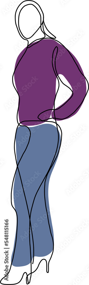 simplicity people freehand continuous line drawing flat design. simplicity people freehand continuous line drawing flat design.