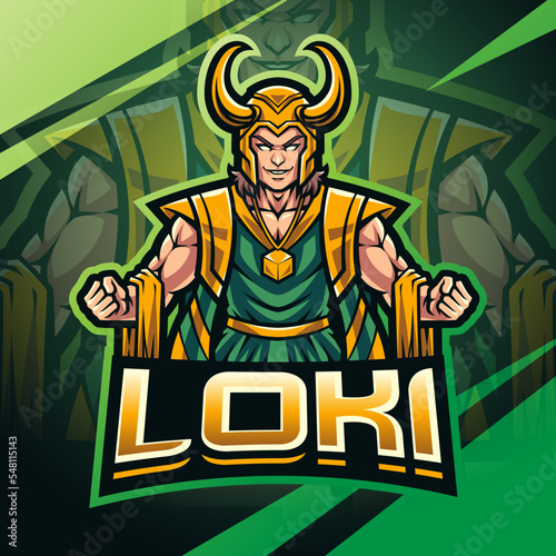 Loki esport mascot logo design