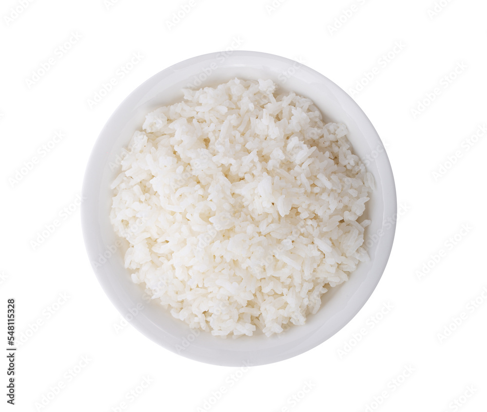 Jasmine rice in white plate on transparent png Jasmine rice in white plate on transparent png
