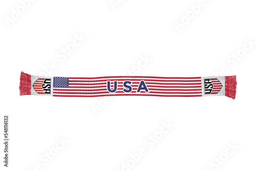 America flag scarf football fans vector art illustration