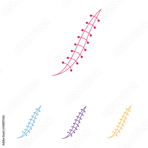 Cut suture scar icon design vector illustration