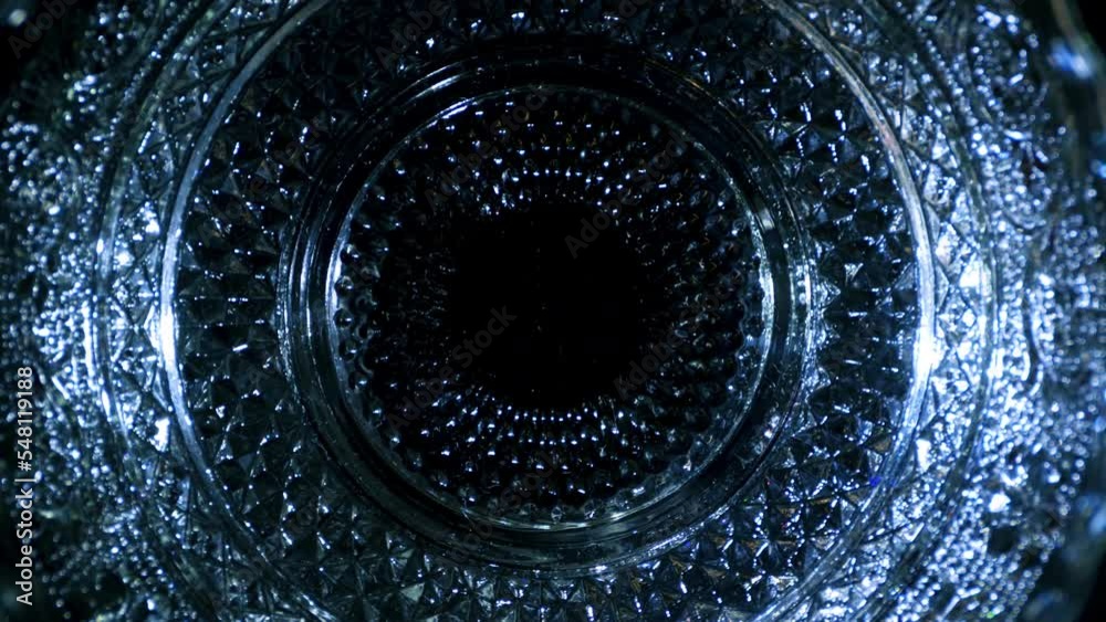 Crystal Bowl pattern glass reflective texture movement with 2 clips 
