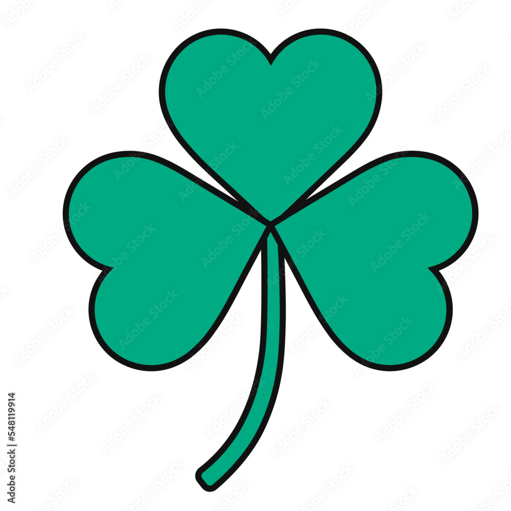 Clover leaf icon vector illustration in line filled design Clover leaf icon vector illustration in line filled design