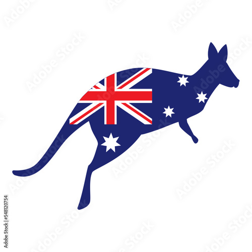 australian flag in kangaroo