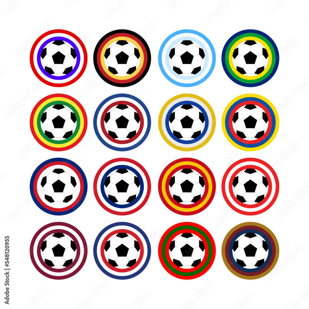 balls with various lines. red, white, blue, yellow, green. Vector illustration balls with various lines. red, white, blue, yellow, green. Vector illustration