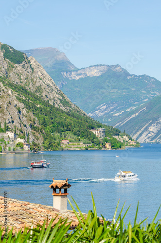 Beautiful peaceful lake Garda, Italy. photo