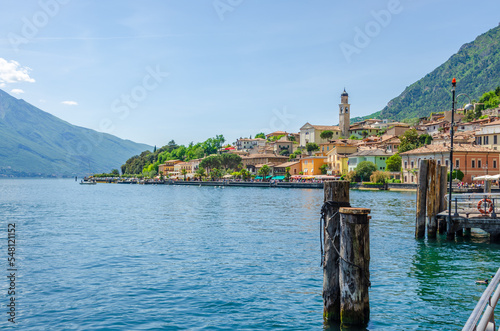 Beautiful peaceful lake Garda, Italy. photo