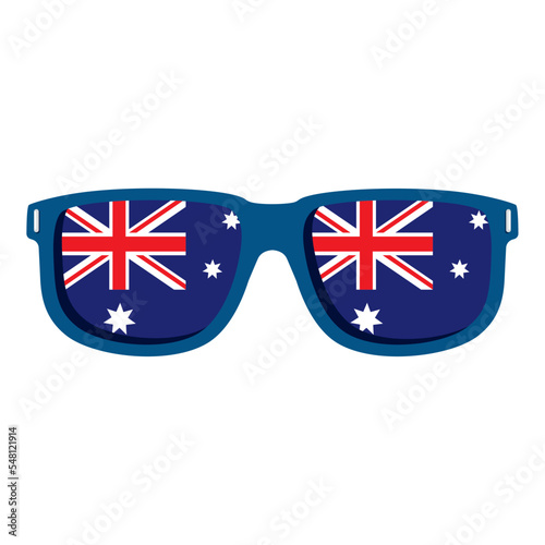 australian flag in sunglasses