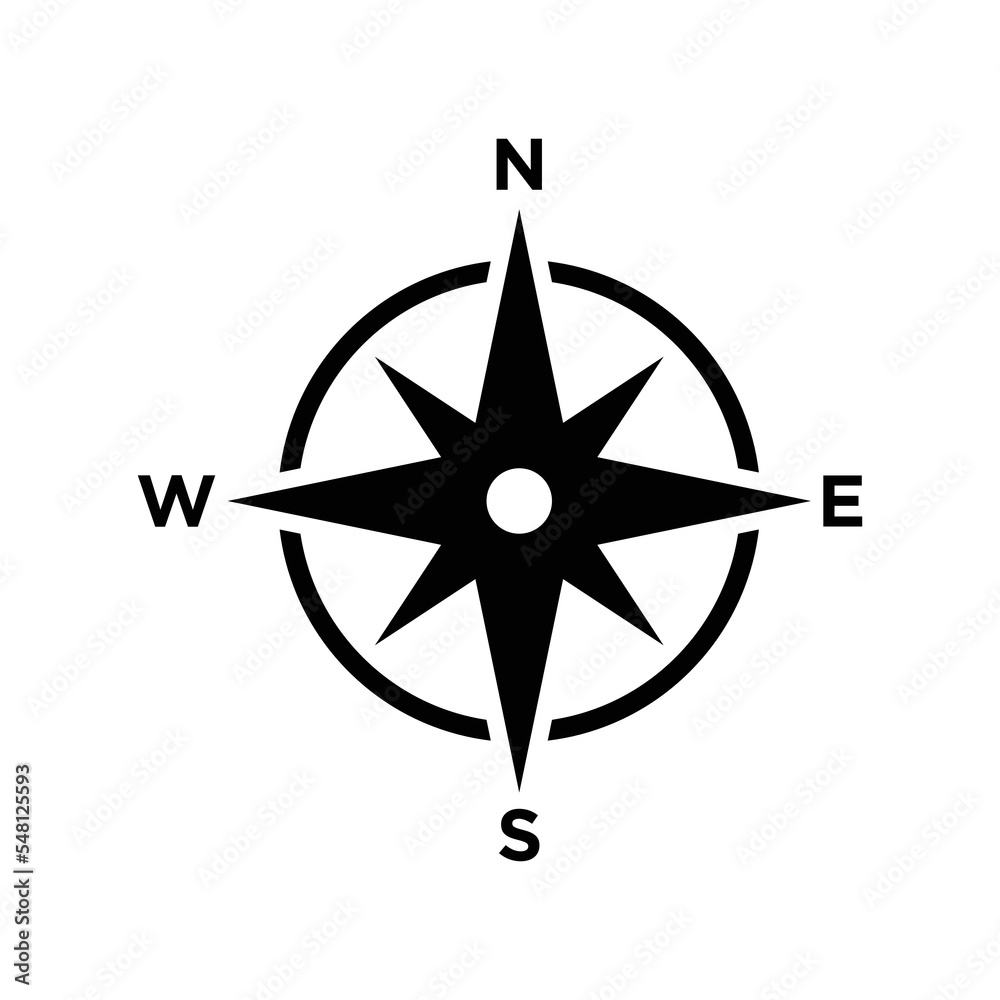 compass icon vector design template in white background compass icon vector design template in white background