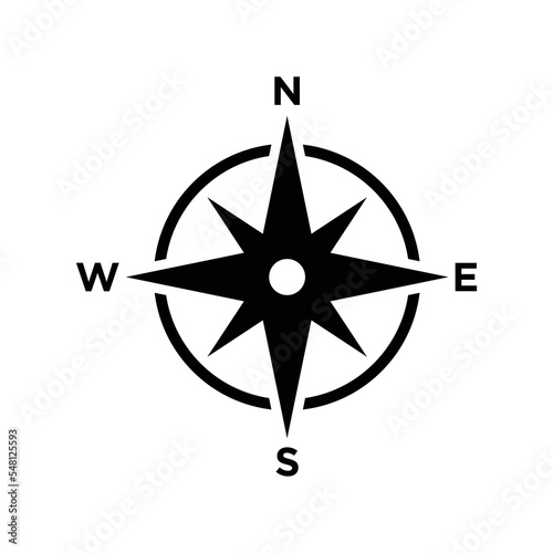 compass icon vector design template in white background