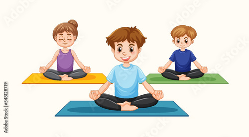 Group of people practicing yoga