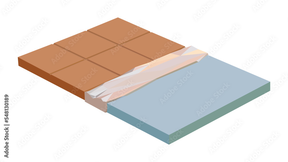 polygonal chocolate bar vector illustration, modern minimal flat design style, vector object, vector illustration polygonal chocolate bar vector illustration, modern minimal flat design style, vector object, vector illustration