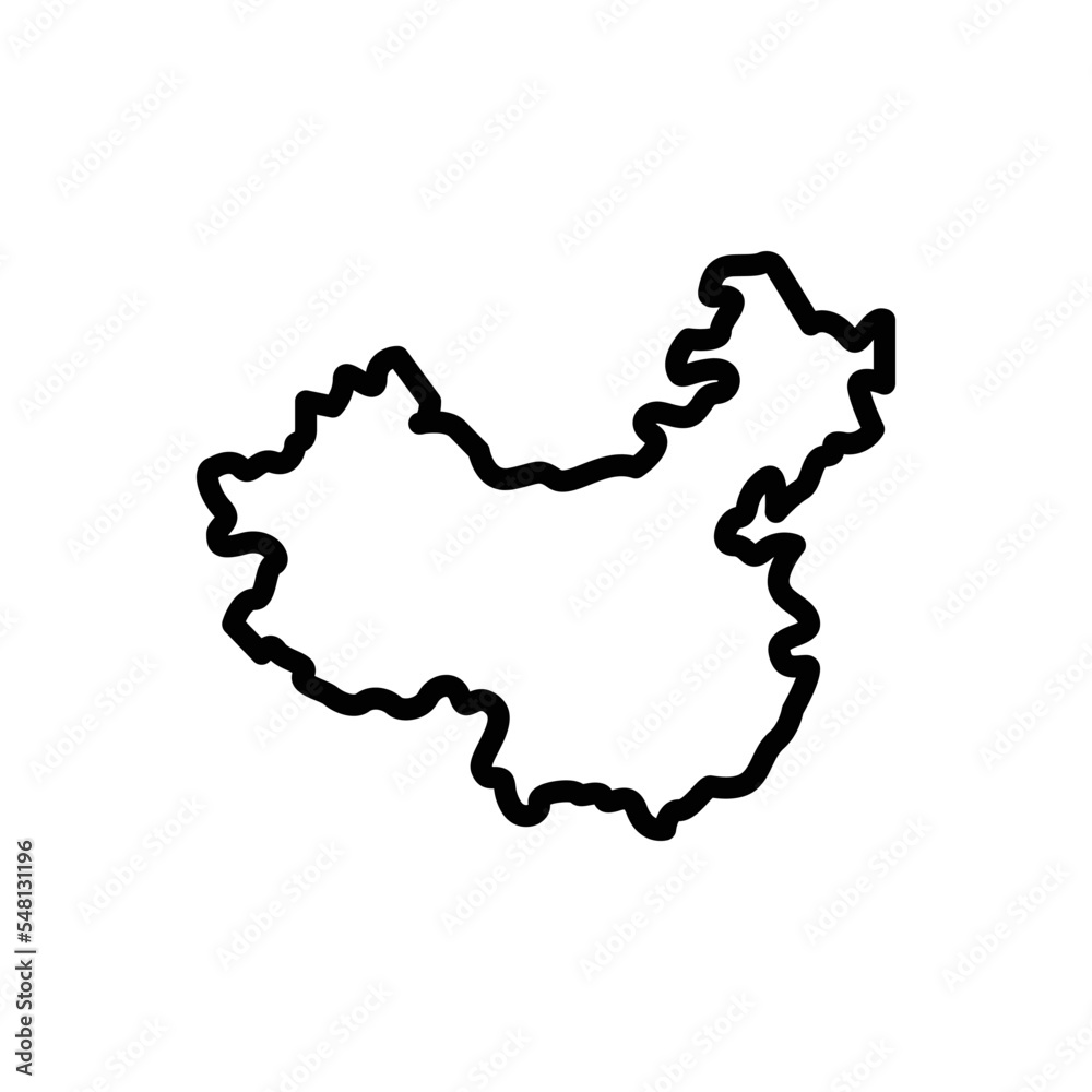 Fototapeta premium Black line icon for mainland