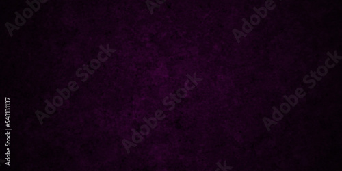 Dark black and purple stone grunge concrete cement blackboard chalkboard wall floor texture. Black and purple anthracite dark grunge old texture panorama backdrop background.