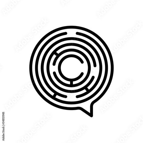 Black line icon for complications 