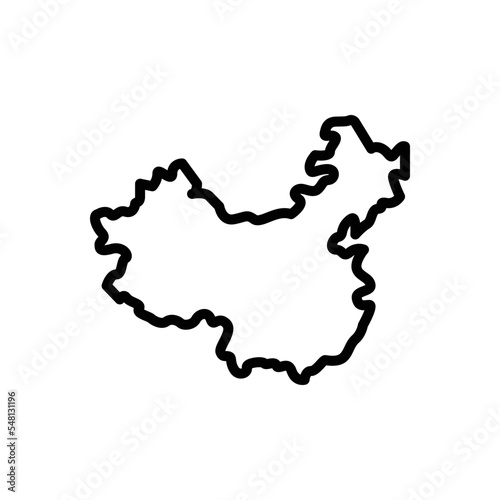 Black line icon for mainland