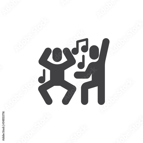 Two people dancing vector icon