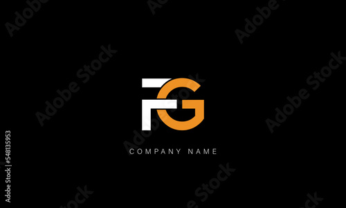 FG, GF Abstract Letters Logo Monogram