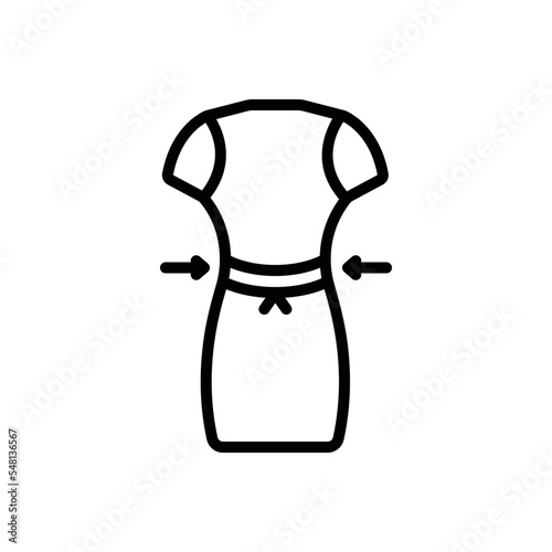 Black line icon for fitted