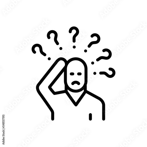 Black line icon for commonly