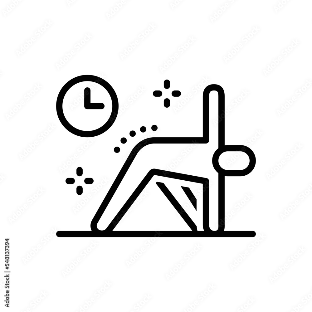 Black line icon for maintain exercise Black line icon for maintain exercise