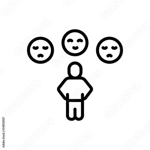 Black line icon for expect