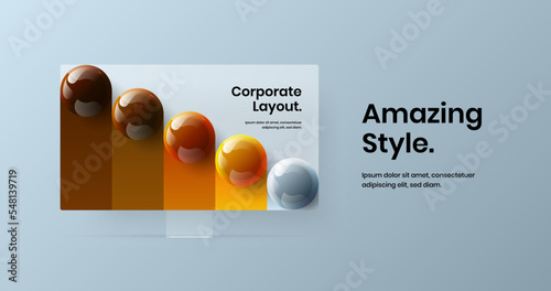 Colorful web project vector design concept. Bright desktop mockup presentation illustration.