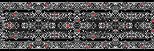 Vector black and white lacy border