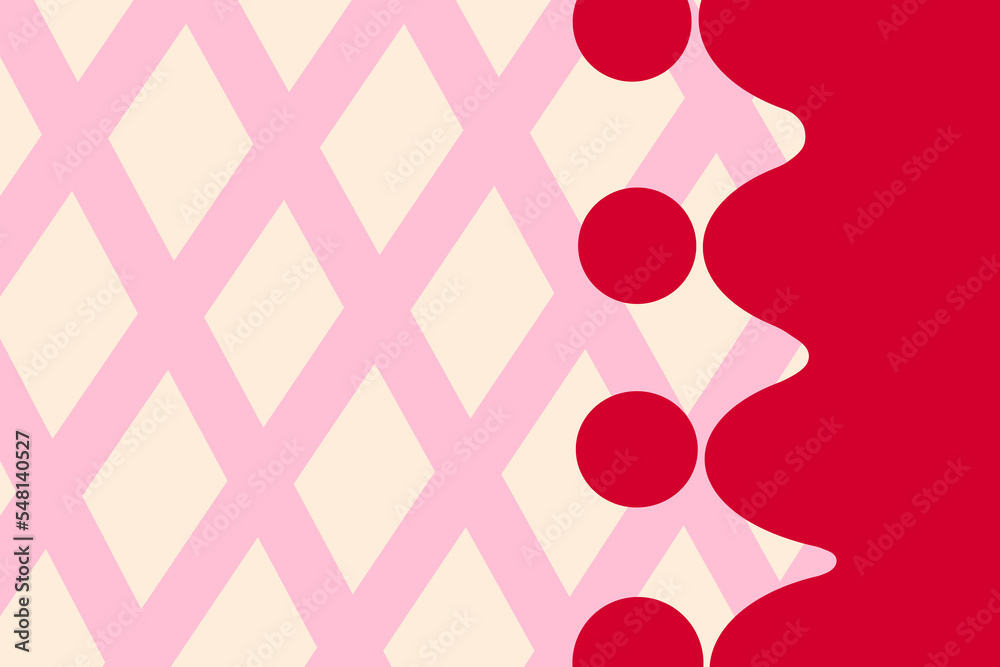 Fototapeta premium wave pattern illustration red material