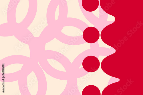 wave pattern illustration red material