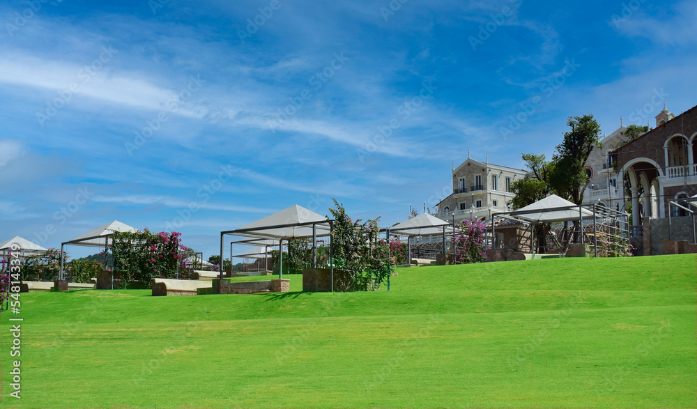 Fototapeta premium Nature, green and fresh air accommodation.