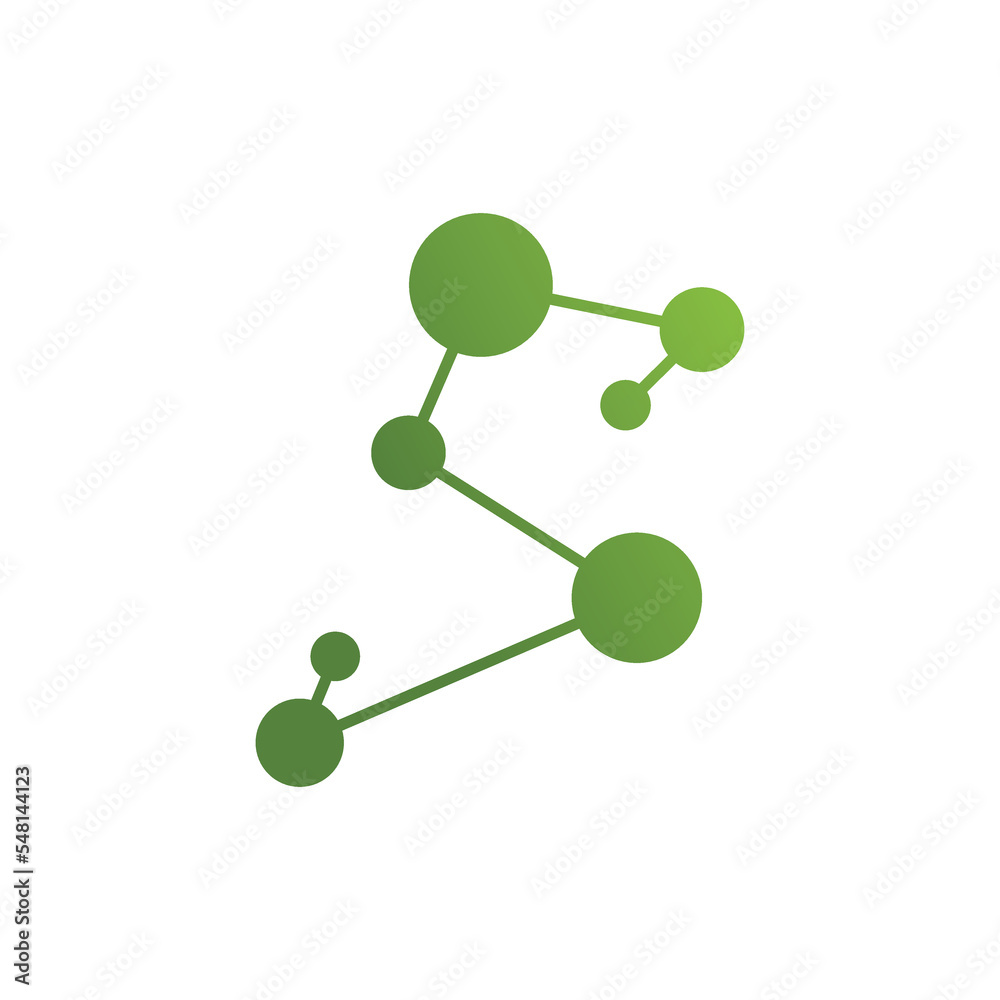 Molecule logo illustration vector template Molecule logo illustration vector template