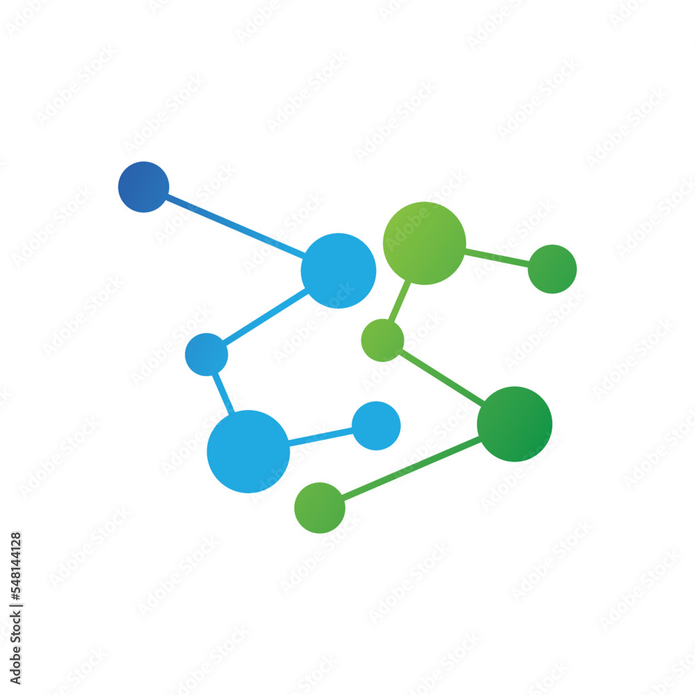 Molecule logo illustration vector template Molecule logo illustration vector template