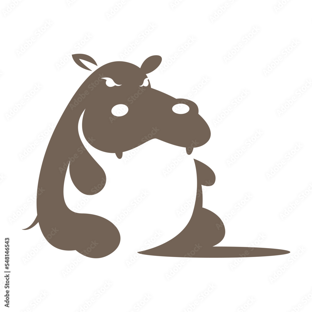 Fototapeta premium Huppopotamus logo icon design